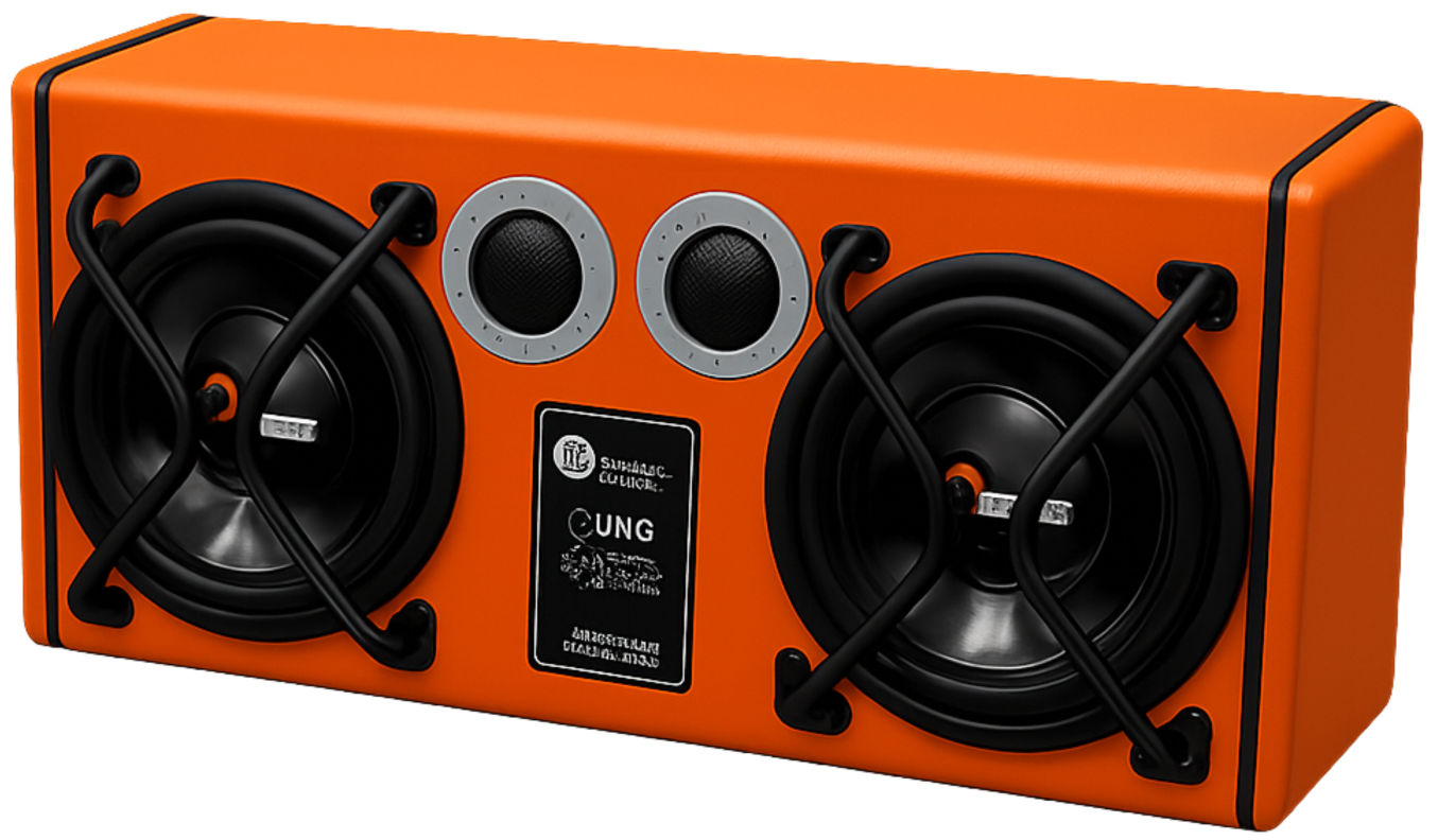 დინამიკი ავტომანქანის | Car Speaker MS Smart VL-M02/ 8800W /  Orange Black