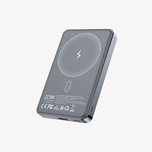 პოვერ ბანკი | Power bank with Magnetic Wireless charging / w10 / Gray