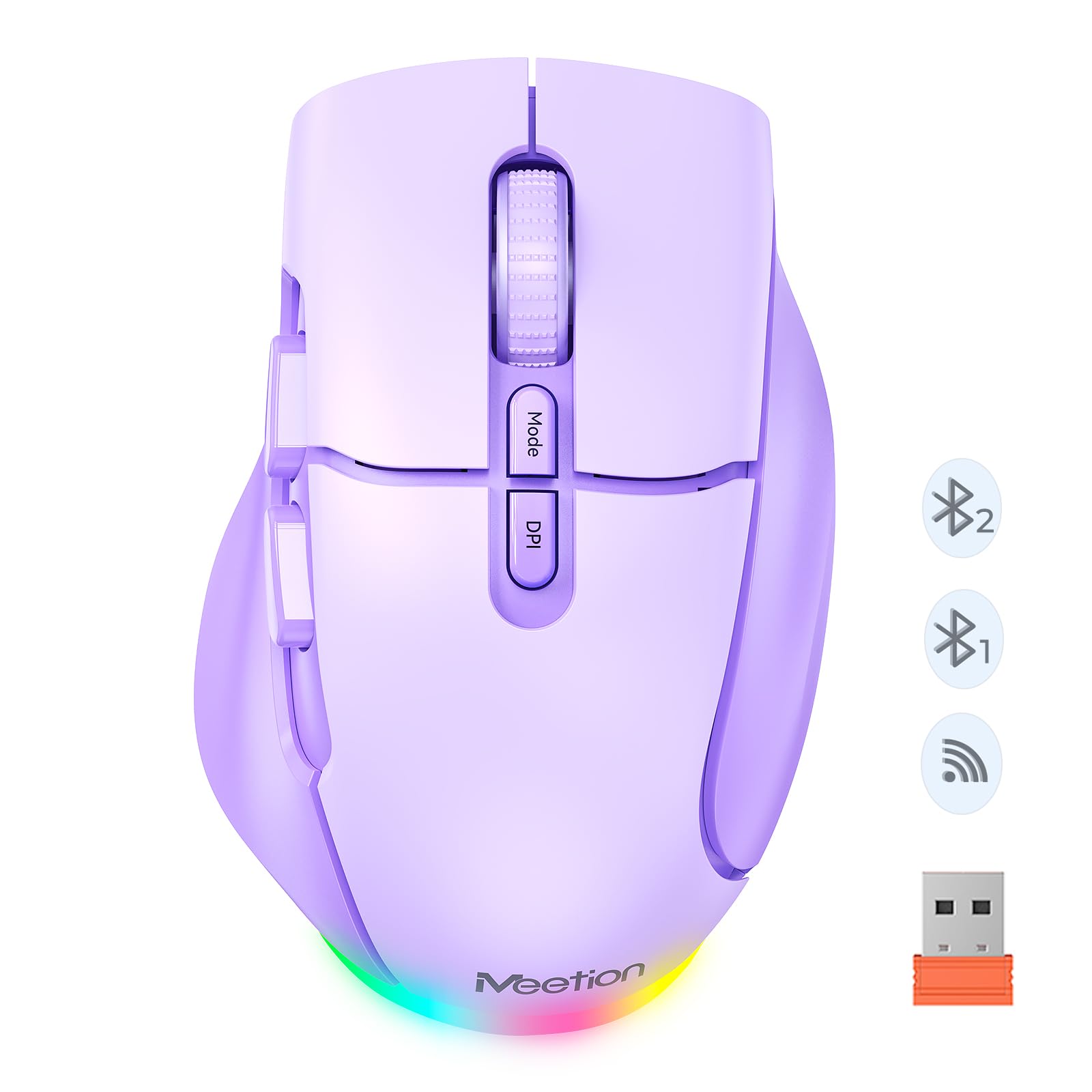 მაუსი | MeeTion LightWeight Mouse BTM001 Purple