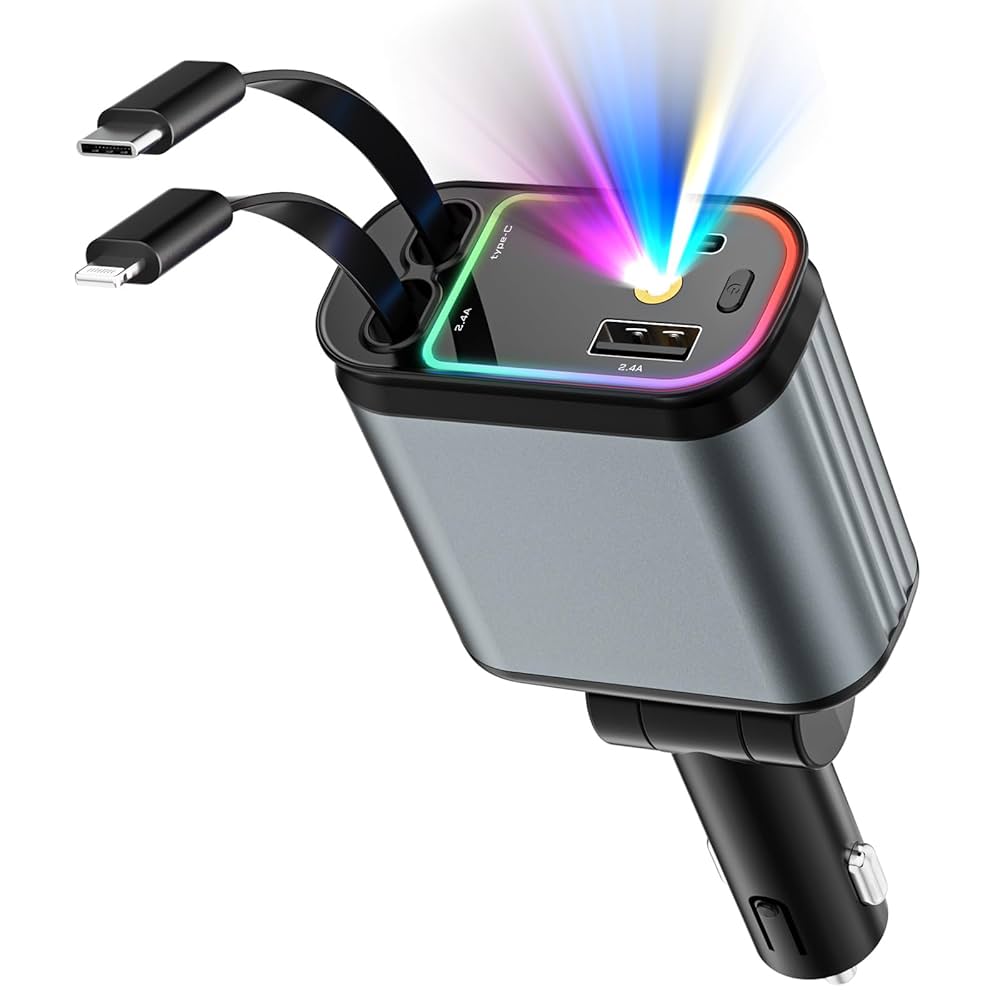 Car ადაპტერი |  Car Fast Charger B1  4 in 1/ Black